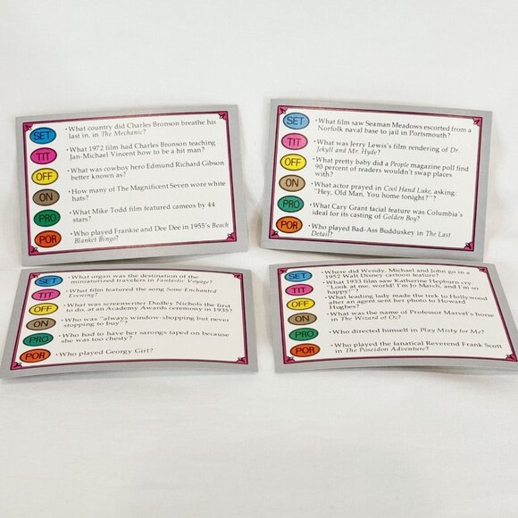 Trivial Pursuit Silver Screen Subsidiary Card Set 1st Ed. w Collectible Outtakes - Picture 7 of 7